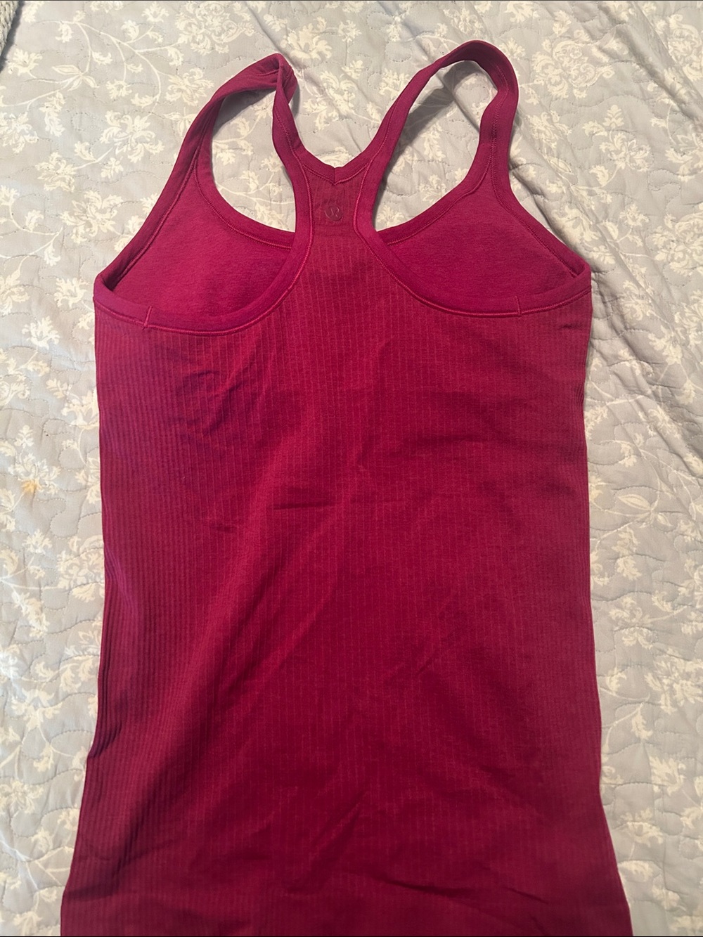 Lululemon Women’s Ribbed Racerback Tank Top - Deep Berry - Picture 2 of 3
